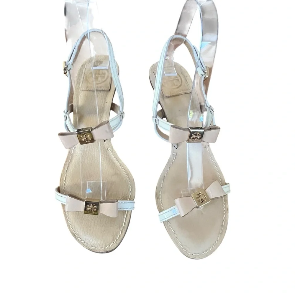 Tory Burch Nude Bow Slingback Heels